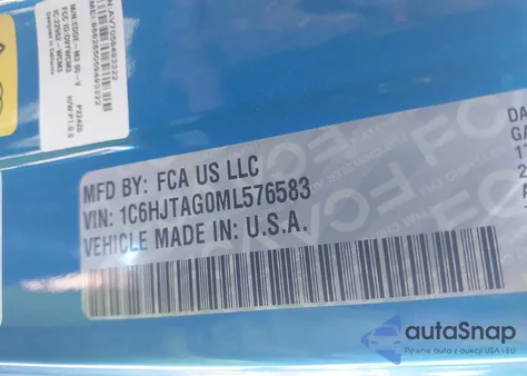 2021 Jeep Gladiator Sport S 4X4 from USA, damaged, VIN 1C6HJTAG0ML576583